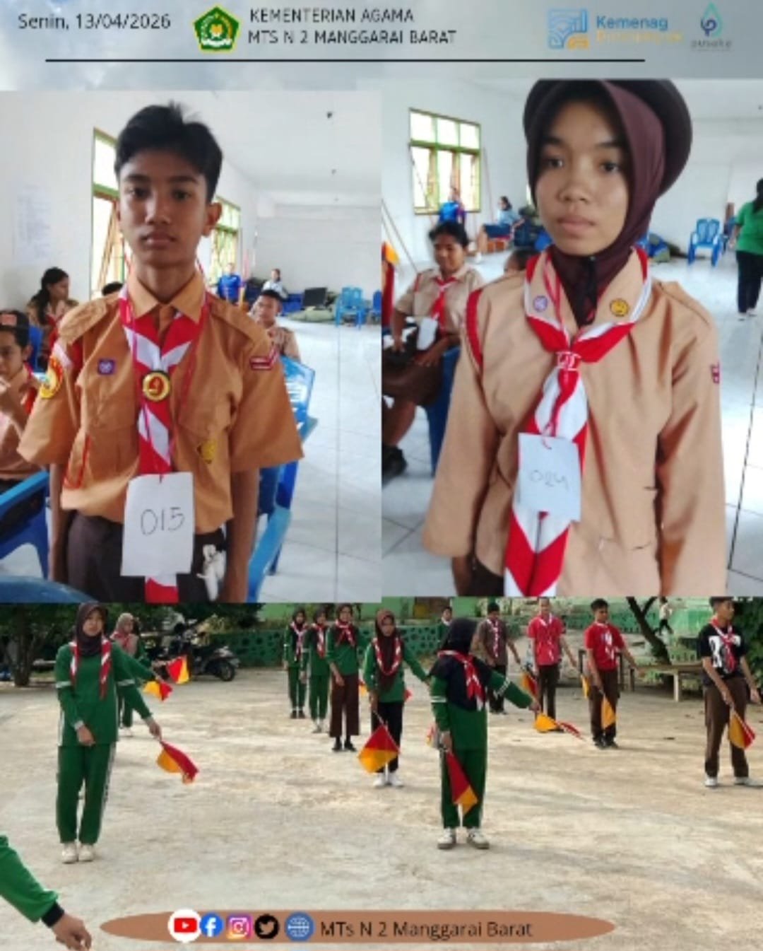 Ukir Prestasi di Bidang Kepramukaan, Siswa MTsN 2 Manggarai Barat Tembus Seleksi Jamda Tingkat Kwarran